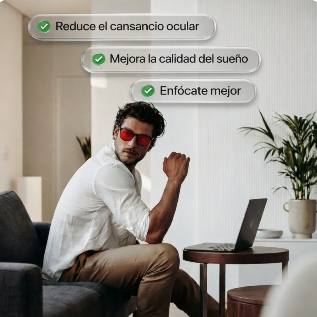 Gafas de Descanso PowerTape - Bloqueo de Luz Azul